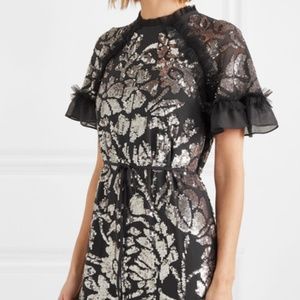 Needle & Thread Tulle & Sequin Georgette Dress